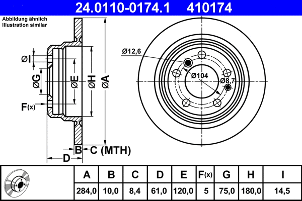 Brake Disc (24.0110-0174.1)
