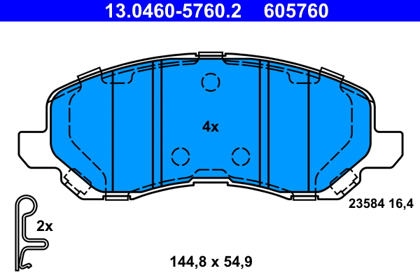 Brake Pad Set, disc brake (13.0460-5760.2)