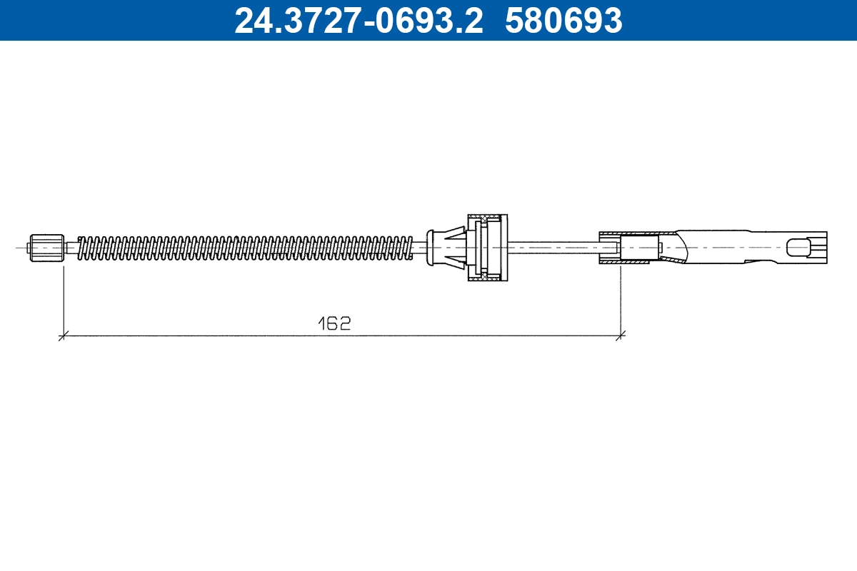 Cable Pull, parking brake (24.3727-0693.2)