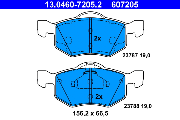 Brake Pad Set, disc brake (13.0460-7205.2)