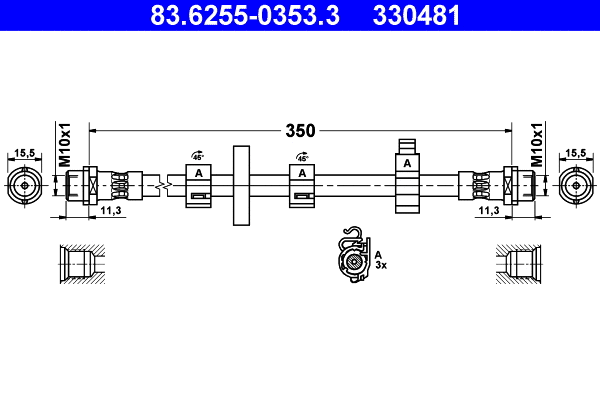Brake Hose (83.6255-0353.3)