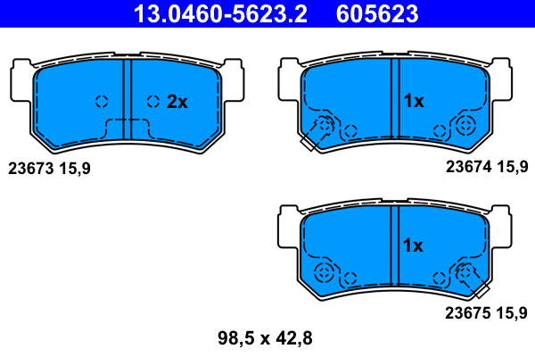 Brake Pad Set, disc brake (13.0460-5623.2)