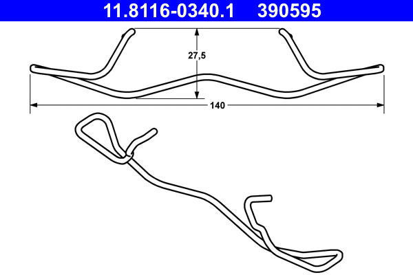 Spring, brake caliper (11.8116-0340.1)