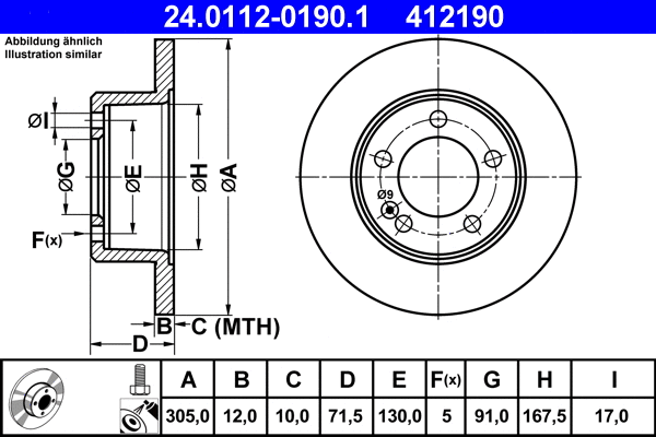 Brake Disc (24.0112-0190.1)