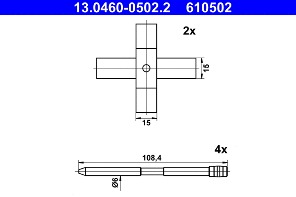 Accessory Kit, disc brake pad (13.0460-0502.2)