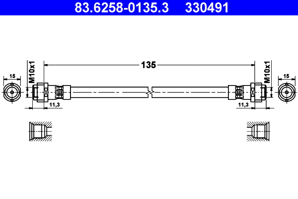 Brake Hose (83.6258-0135.3)