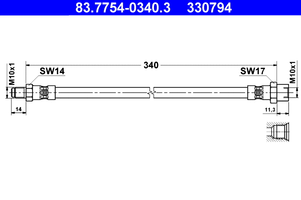 Brake Hose (83.7754-0340.3)