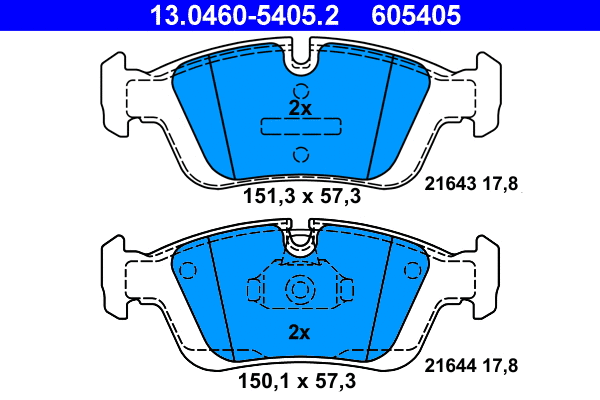 Brake Pad Set, disc brake (13.0460-5405.2)