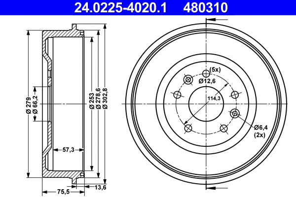 Brake Drum (24.0225-4020.1)