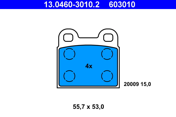 Brake Pad Set, disc brake (13.0460-3010.2)