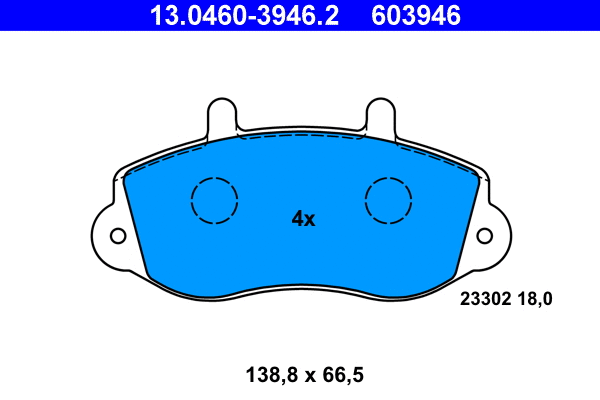 Brake Pad Set, disc brake (13.0460-3946.2)
