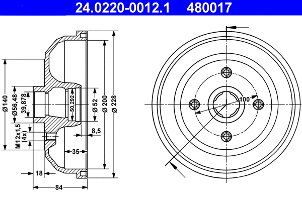 Brake Drum (24.0220-0012.1)
