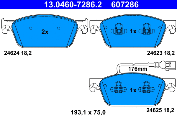 Brake Pad Set, disc brake (13.0460-7286.2)