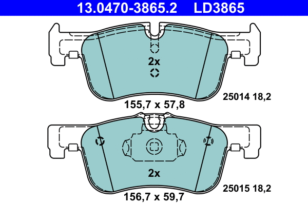 Brake Pad Set, disc brake (13.0470-3865.2)