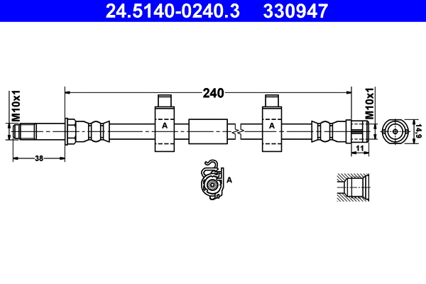 Brake Hose (24.5140-0240.3)