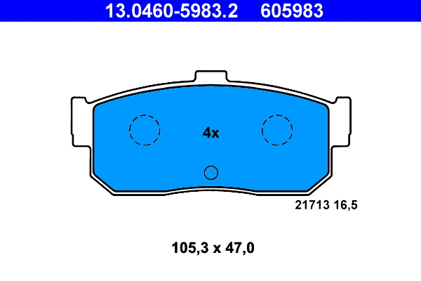 Brake Pad Set, disc brake (13.0460-5983.2)