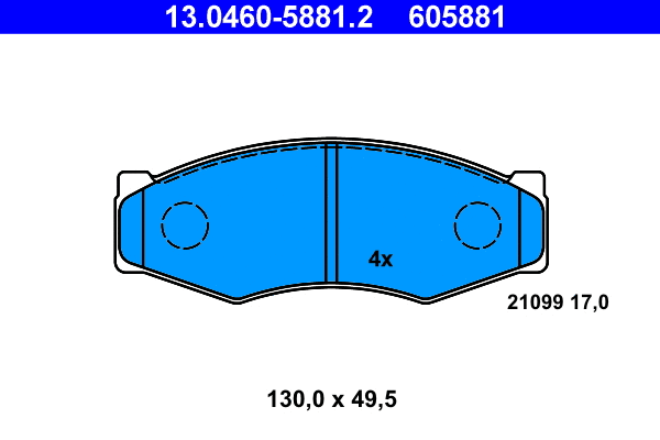 Brake Pad Set, disc brake (13.0460-5881.2)