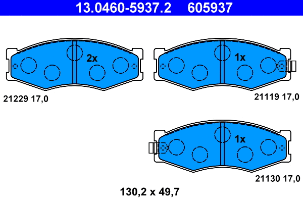 Brake Pad Set, disc brake (13.0460-5937.2)
