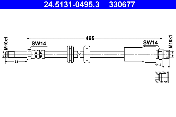 Brake Hose (24.5131-0495.3)