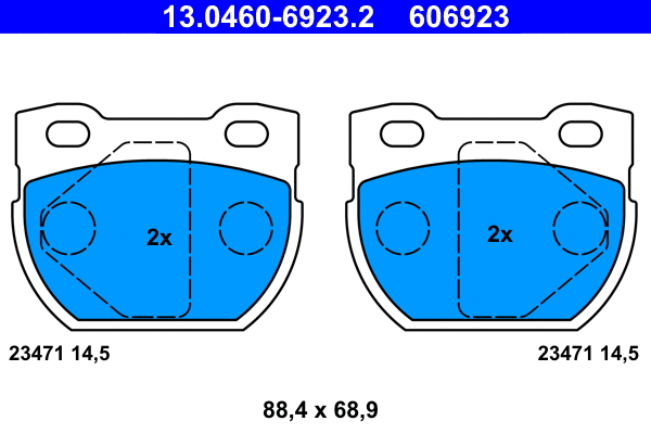 Brake Pad Set, disc brake (13.0460-6923.2)