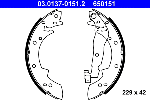 Brake Shoe Set (03.0137-0151.2)