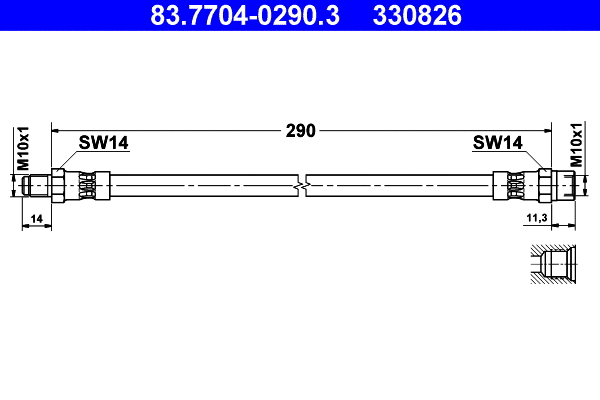 Brake Hose (83.7704-0290.3)