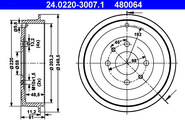 Brake Drum (24.0220-3007.1)