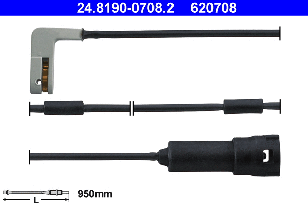 Warning Contact, brake pad wear (24.8190-0708.2)