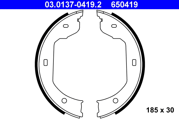 Brake Shoe Set, parking brake (03.0137-0419.2)
