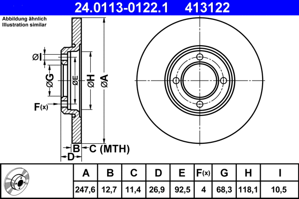 Brake Disc (24.0113-0122.1)