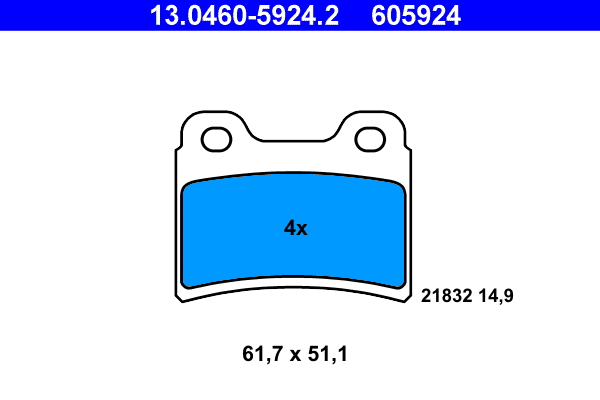 Brake Pad Set, disc brake (13.0460-5924.2)