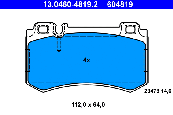 Brake Pad Set, disc brake (13.0460-4819.2)