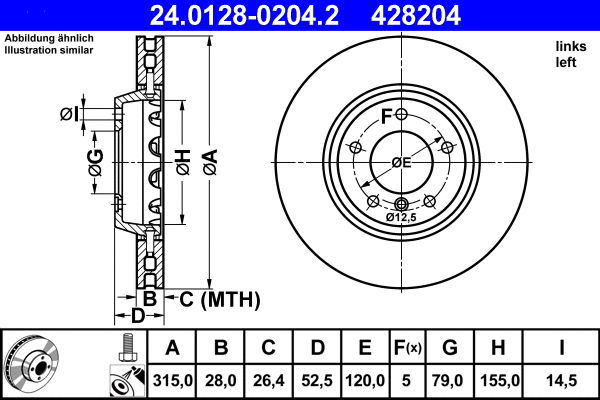Brake Disc (24.0128-0204.2)