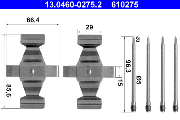 Accessory Kit, disc brake pad (13.0460-0275.2)