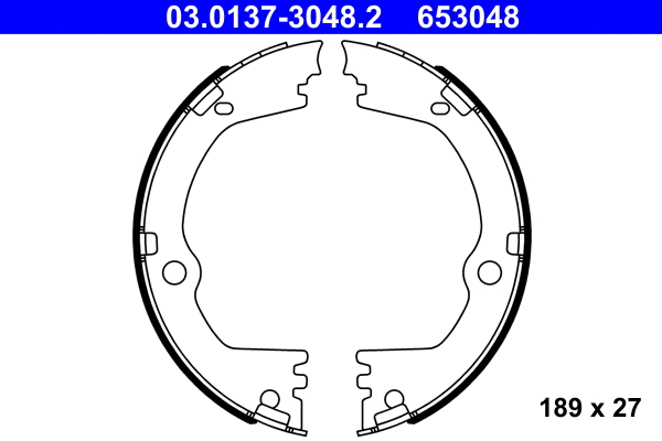 Brake Shoe Set, parking brake (03.0137-3048.2)