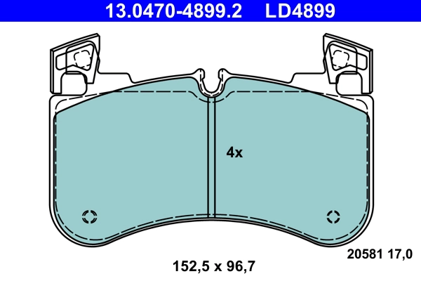 Brake Pad Set, disc brake (13.0470-4899.2)