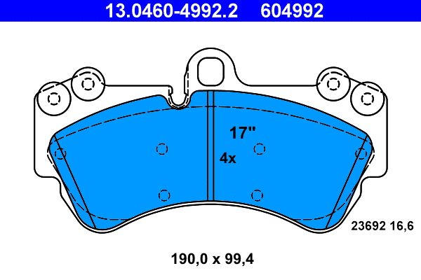 Brake Pad Set, disc brake (13.0460-4992.2)
