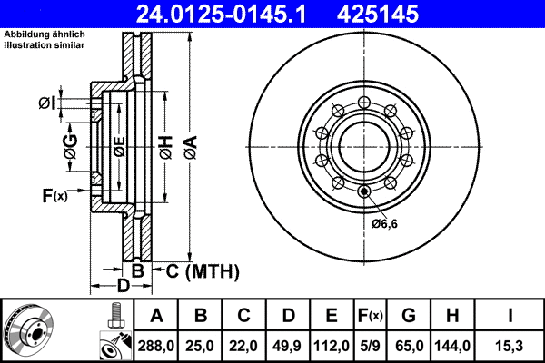Brake Disc (24.0125-0145.1)