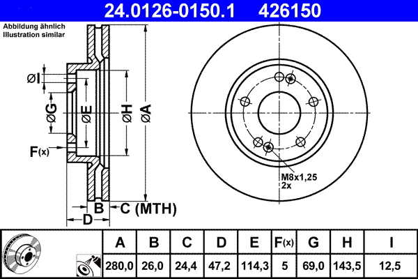 Brake Disc (24.0126-0150.1)