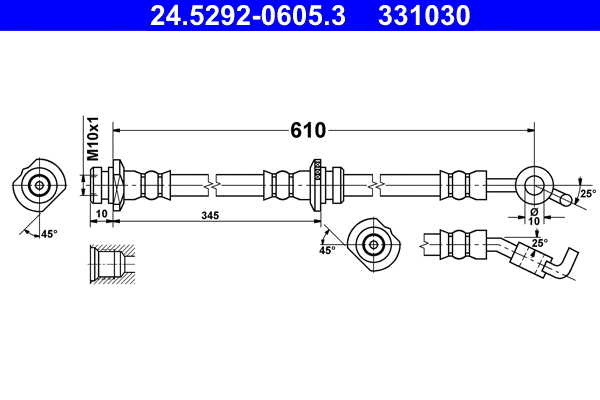 Brake Hose (24.5292-0605.3)