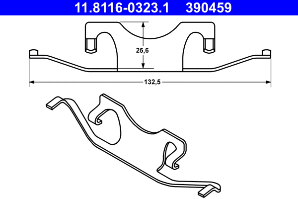 Spring, brake caliper (11.8116-0323.1)