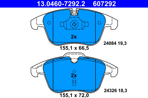 Brake Pad Set, disc brake (13.0460-7292.2)