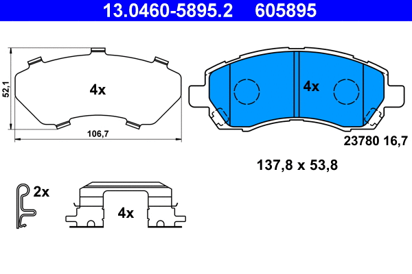 Brake Pad Set, disc brake (13.0460-5895.2)