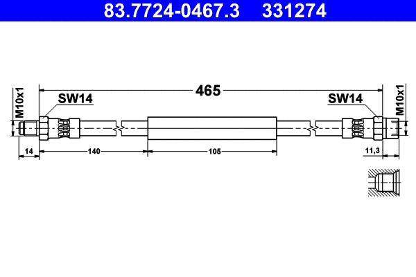 Brake Hose (83.7724-0467.3)