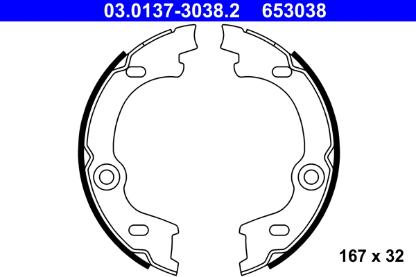 Brake Shoe Set, parking brake (03.0137-3038.2)