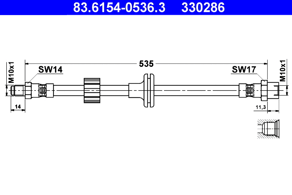 Brake Hose (83.6154-0536.3)
