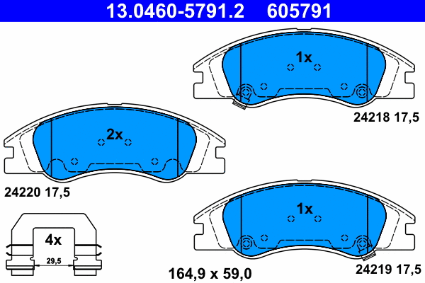 Brake Pad Set, disc brake (13.0460-5791.2)