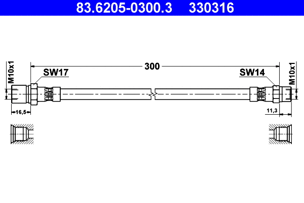 Brake Hose (83.6205-0300.3)