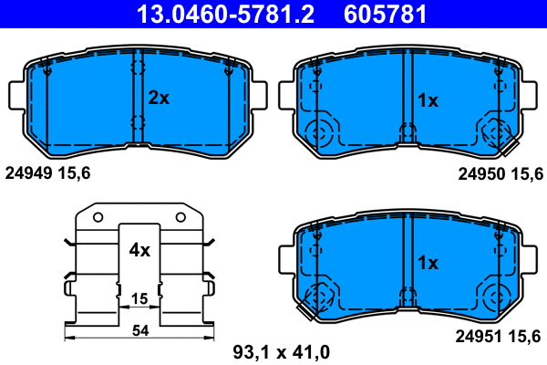 Brake Pad Set, disc brake (13.0460-5781.2)