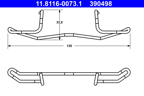 Spring, brake caliper (11.8116-0073.1)